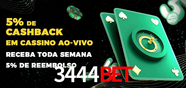 Promoções do cassino ao Vivo 3444bet